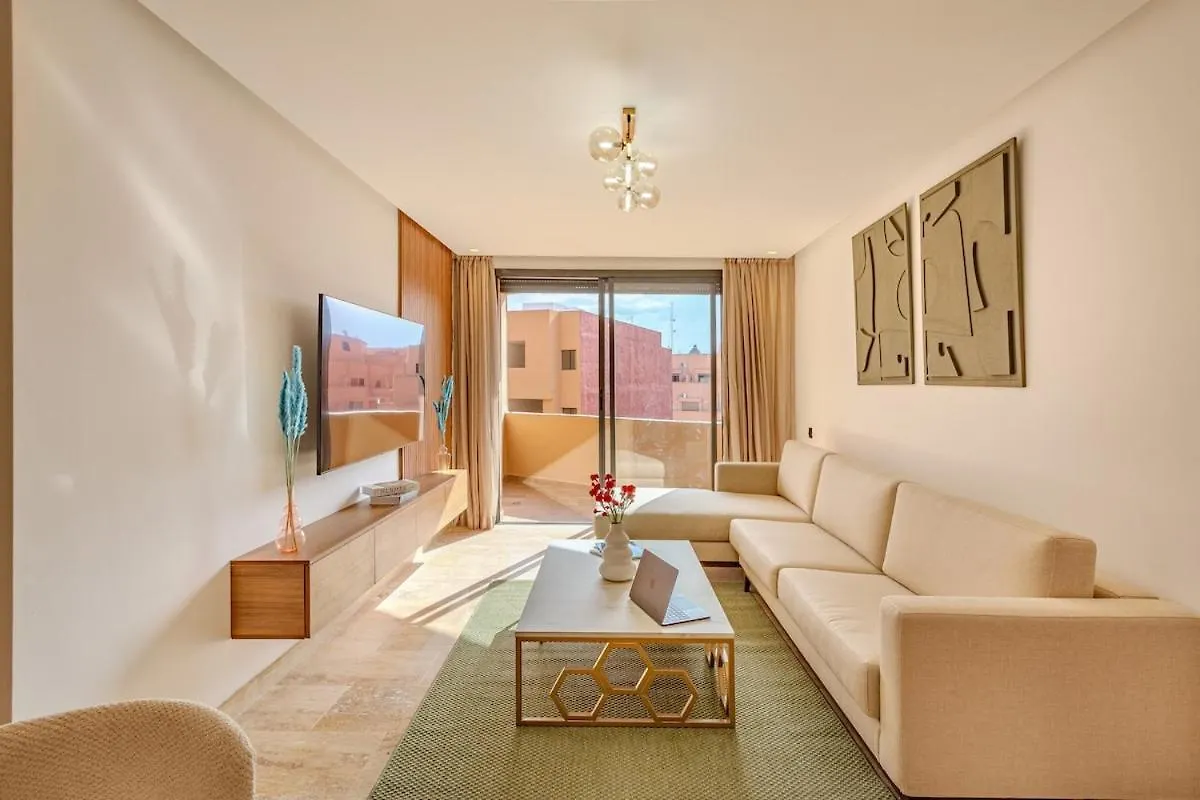 Elegant 2Br Apartment In Gueliz 마라케시