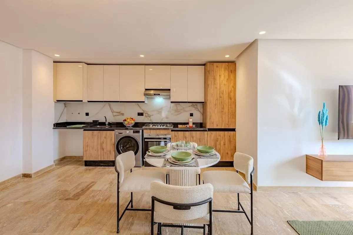 Elegant 2Br Apartment In Gueliz 마라케시